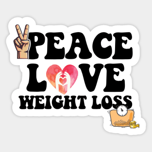 Peace Love Weight Loss Sticker